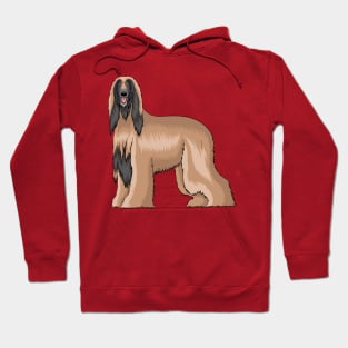 Afghan hound dog cartoon illustration Hoodie